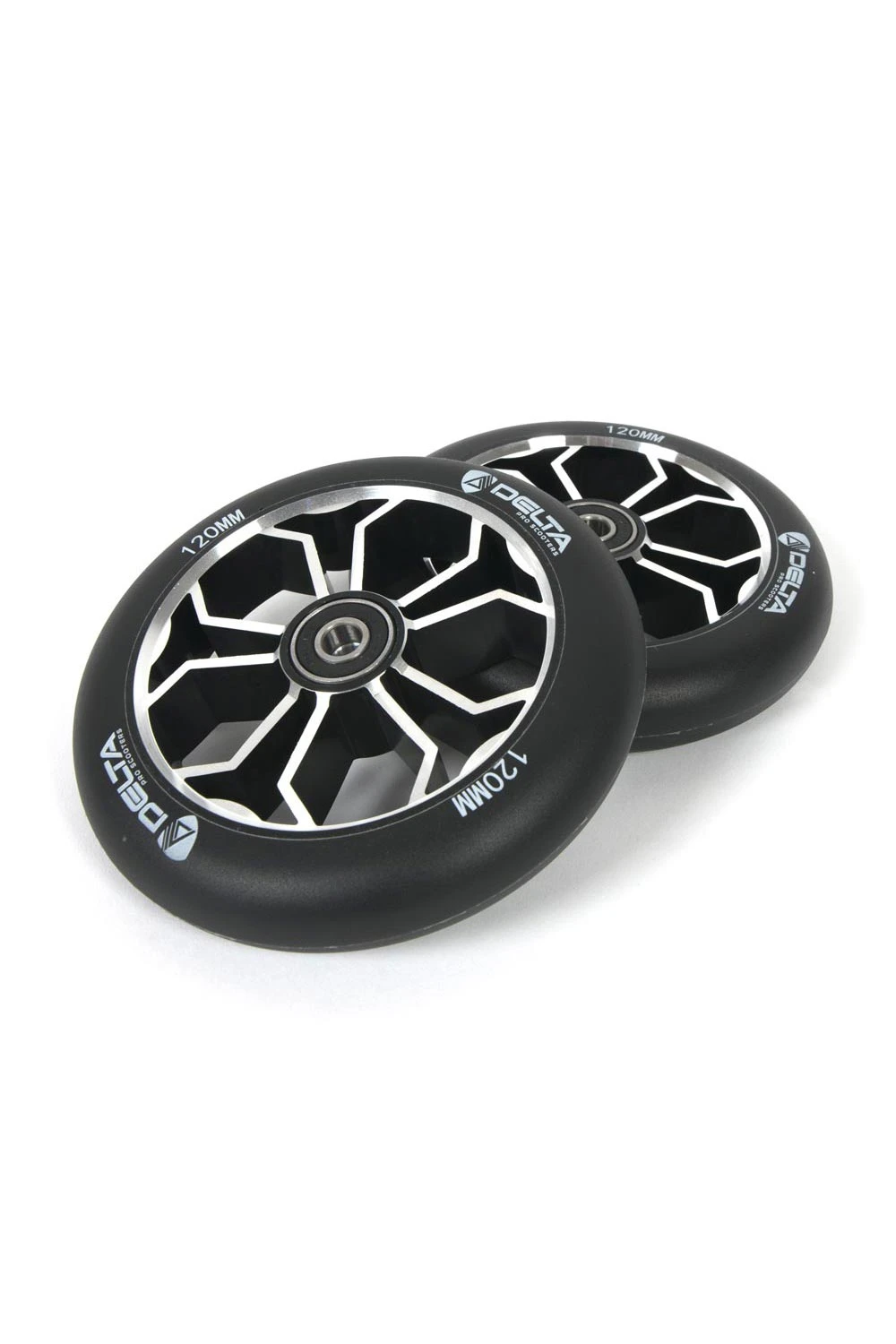 delta pro scooters mach one 120mm wheels - custom spoke black